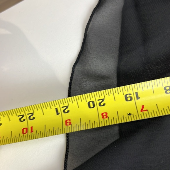 Como Black Sheer Boho Peasant Blouse - Picture 8 of 9